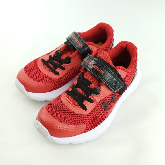 Under Armour Kids UA BPS Surge 3 AC 3024990-600 Red White Sneaker Shoes Sz 1.5Y - Picture 3 of 10